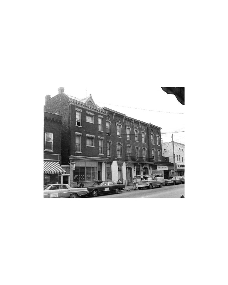 1974 photograph of the building as the Woodford County Senior Citizens Center, by Jim Curtis for the National Register of Historic Places nomination